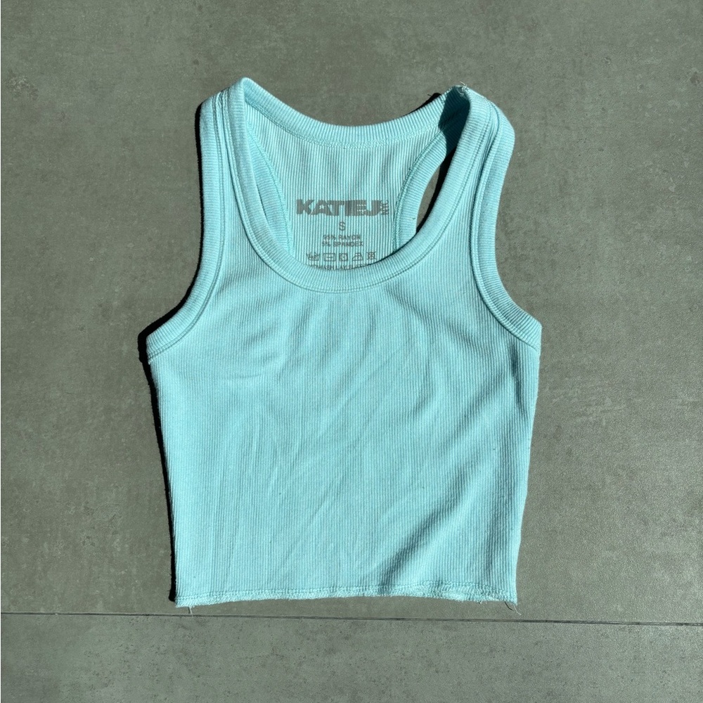 Katie J NYC Blue Livi Tank Top